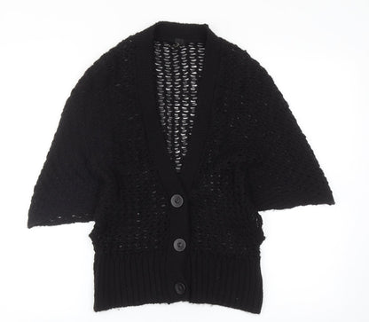 Womens UK Size 10 Topshop Black Cardigan Jumper