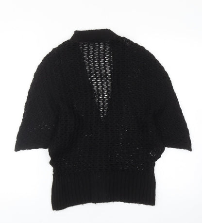Womens UK Size 10 Topshop Black Cardigan Jumper