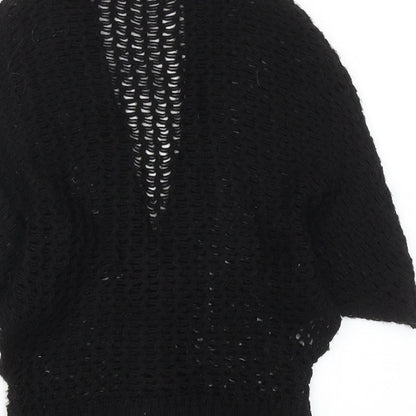 Womens UK Size 10 Topshop Black Cardigan Jumper