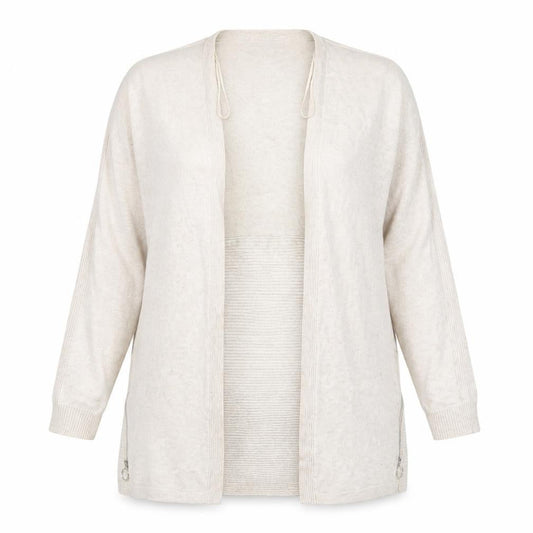 Womens UK Size 14 Red Herring Beige Cardigan Jumper