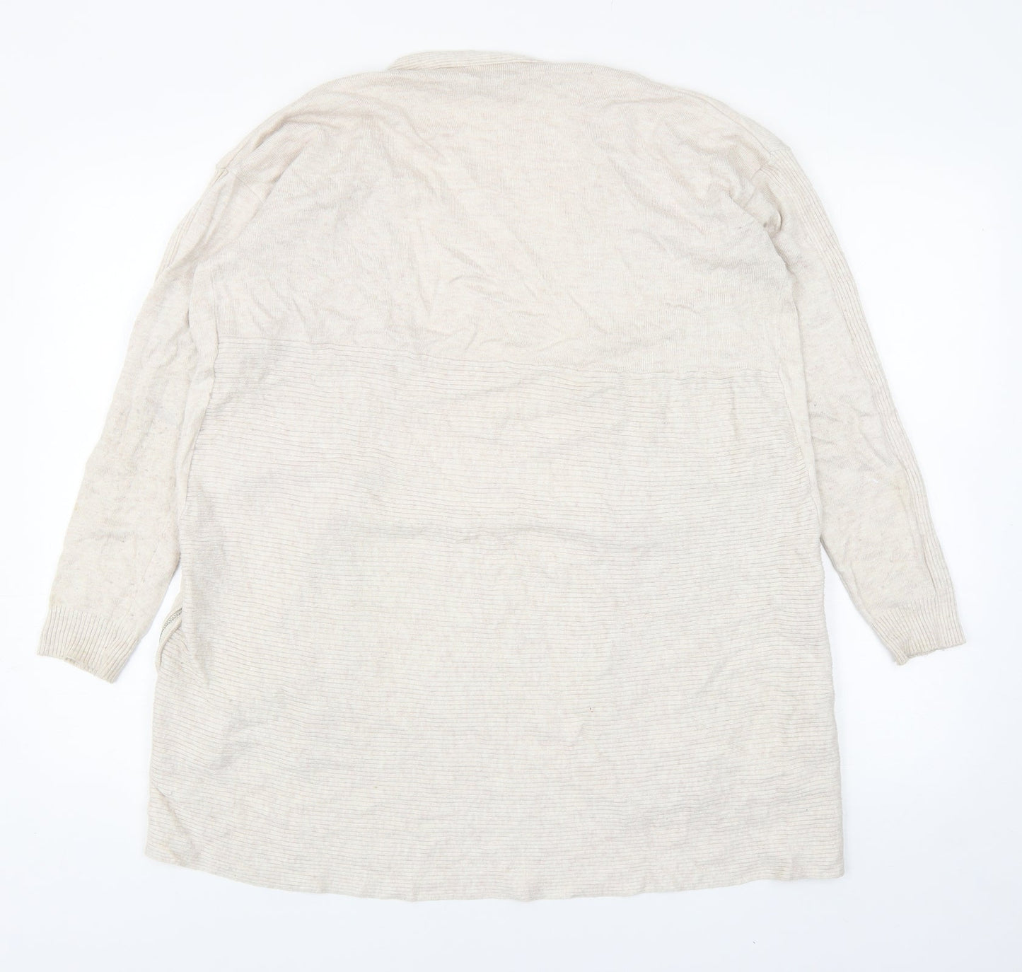 Womens UK Size 14 Red Herring Beige Cardigan Jumper
