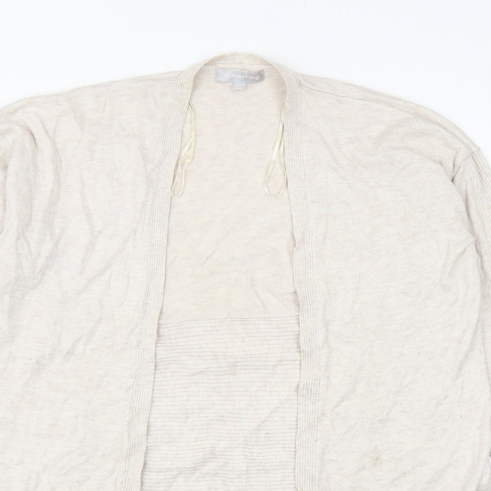 Womens UK Size 14 Red Herring Beige Cardigan Jumper