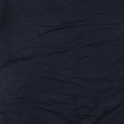 Back Point Womens Blue V-Neck Acrylic Cardigan Jumper Size L