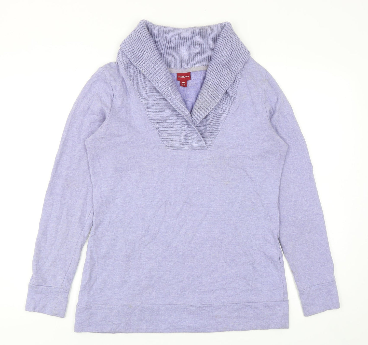 Merona Womens Purple Cotton Pullover Sweatshirt Size S Pullover
