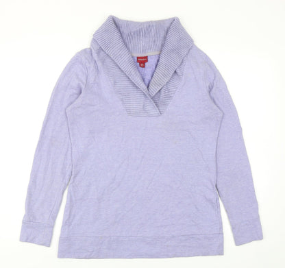 Merona Womens Purple Cotton Pullover Sweatshirt Size S Pullover