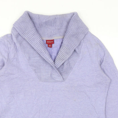 Merona Womens Purple Cotton Pullover Sweatshirt Size S Pullover