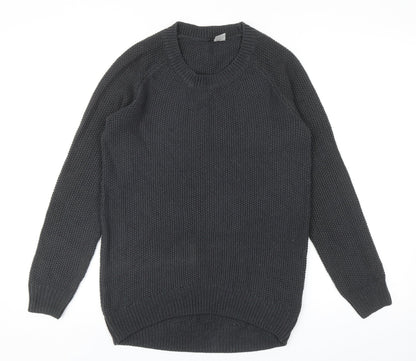 Womens UK Size XS Preworn Grey Pullover Jumper