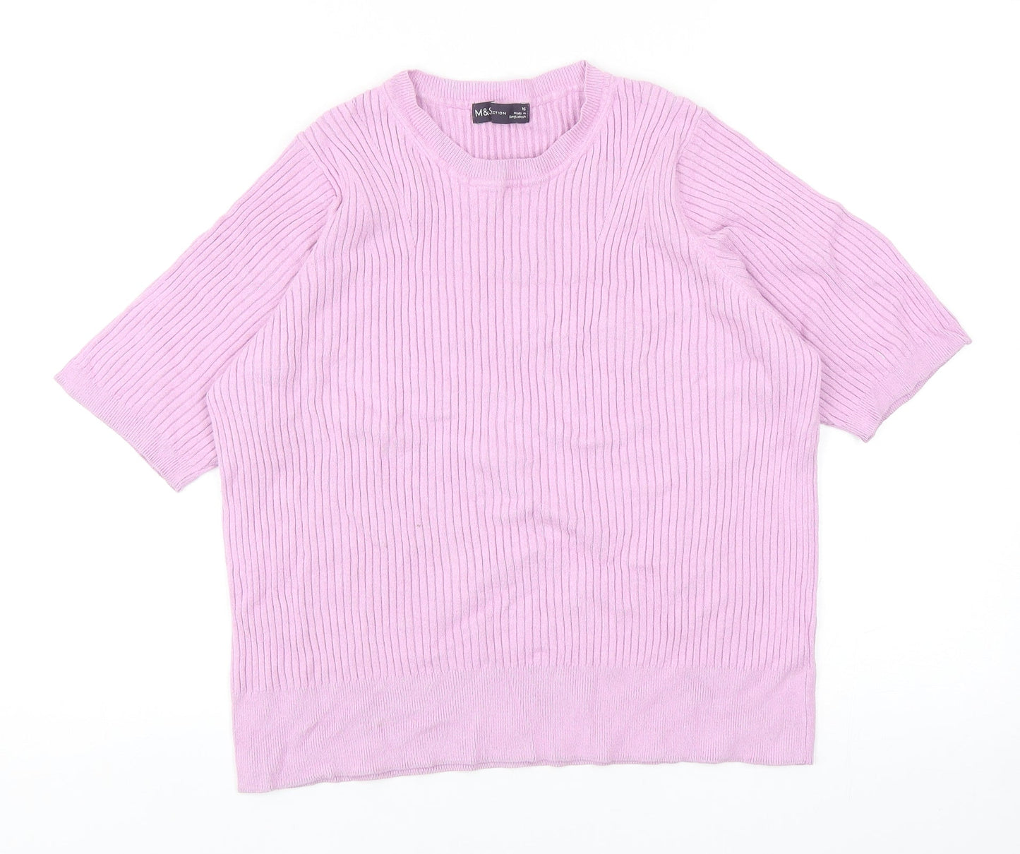 Womens UK Size 16 Marks and Spencer Purple Basic T-Shirt