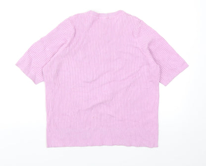 Womens UK Size 16 Marks and Spencer Purple Basic T-Shirt