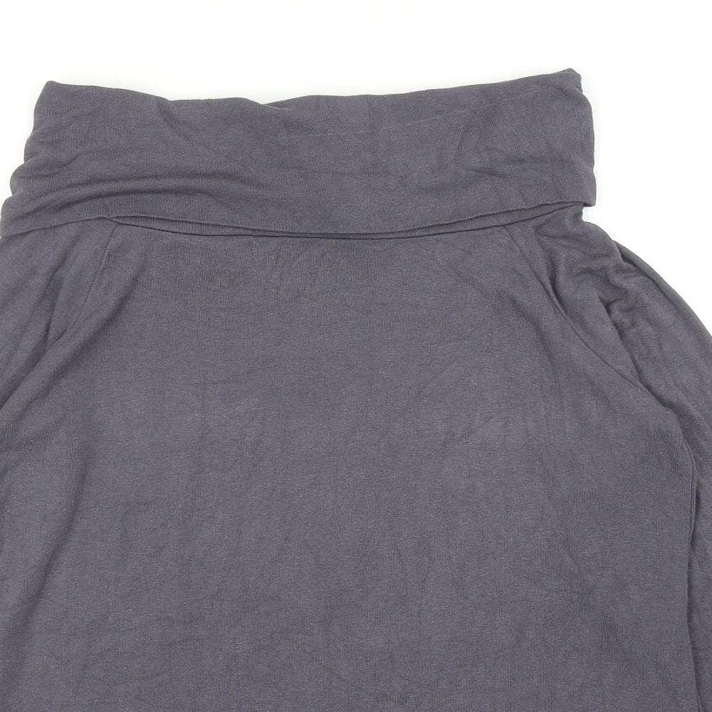 A Wear Womens Grey Roll Neck Viscose Pullover Jumper Size 14