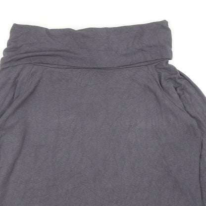 A Wear Womens Grey Roll Neck Viscose Pullover Jumper Size 14