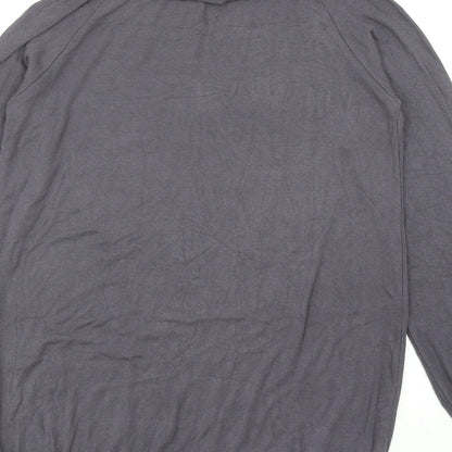 A Wear Womens Grey Roll Neck Viscose Pullover Jumper Size 14