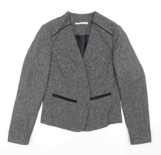 George Womens Grey Polyester Jacket Blazer Size 12