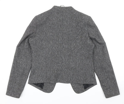 George Womens Grey Polyester Jacket Blazer Size 12