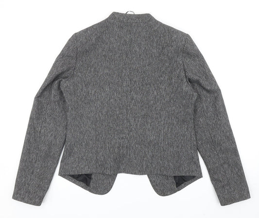 George Womens Grey Polyester Jacket Blazer Size 12