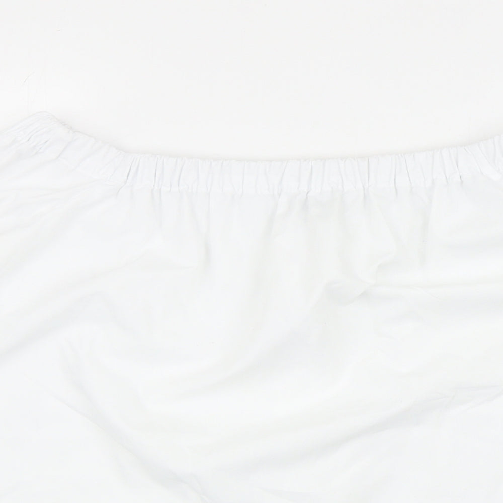 Womens UK Size 12 Peacocks White Cropped Blouse