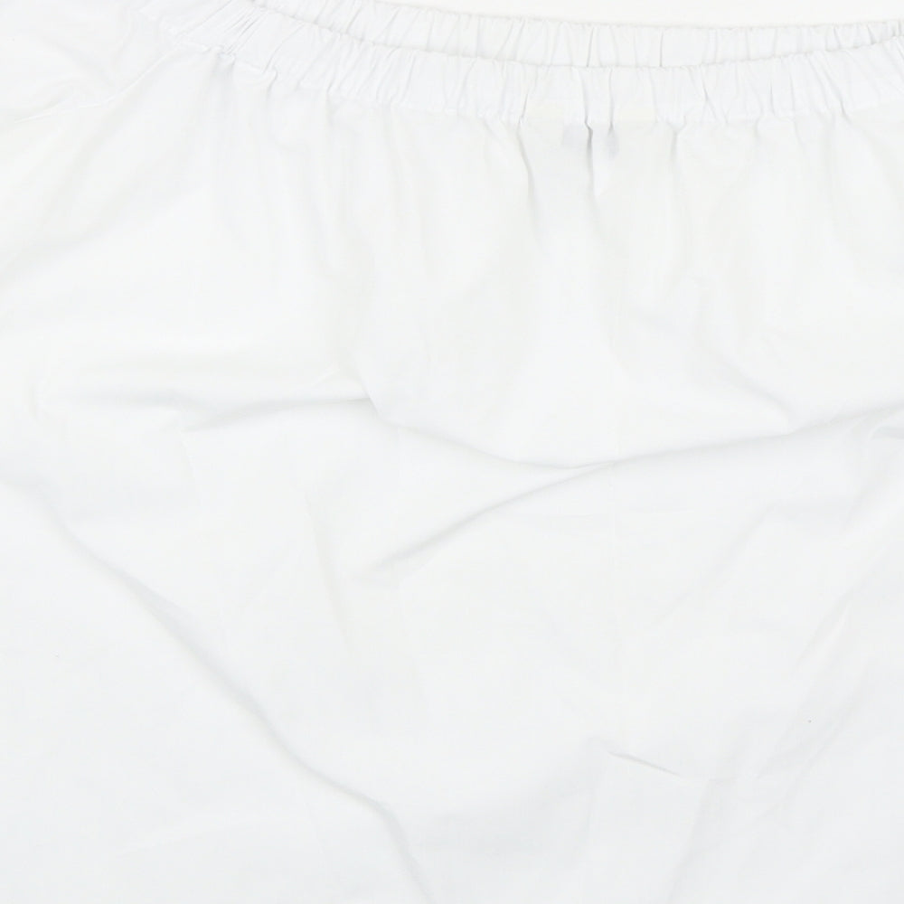 Womens UK Size 12 Peacocks White Cropped Blouse