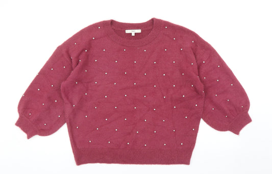 Womens UK Size 14 NEXT Red Pullover Jumper