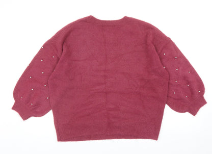 Womens UK Size 14 NEXT Red Pullover Jumper