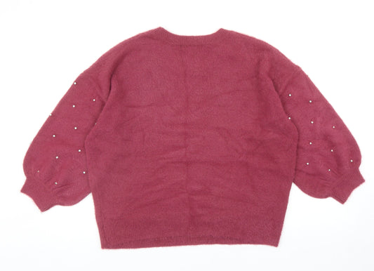 Womens UK Size 14 NEXT Red Pullover Jumper