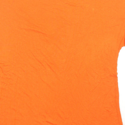 Womens UK Size 12 Marks and Spencer Orange Basic T-Shirt