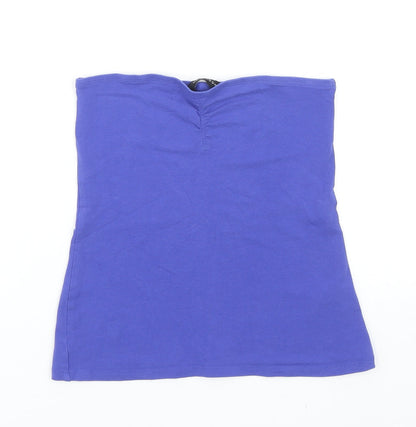 Womens UK Size S New Look Blue Basic Tank
