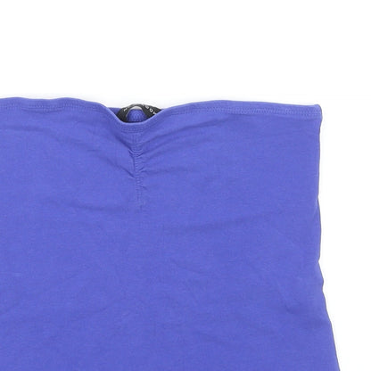 Womens UK Size S New Look Blue Basic Tank