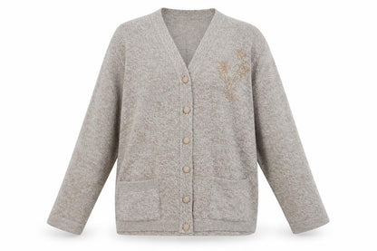Womens UK Size XL Care Brown Cardigan Jumper