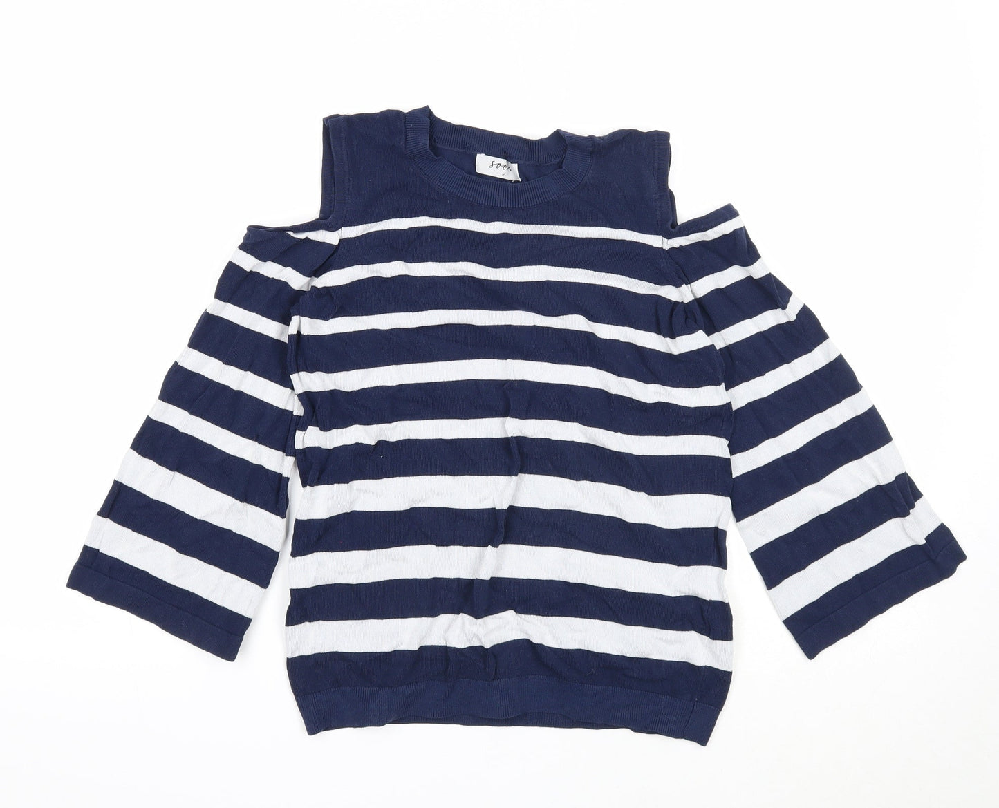 Womens UK Size 8 Soon Blue Pullover Jumper