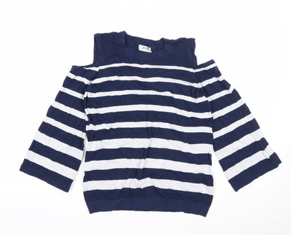 Womens UK Size 8 Soon Blue Pullover Jumper