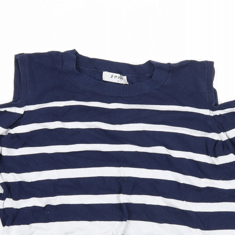 Womens UK Size 8 Soon Blue Pullover Jumper