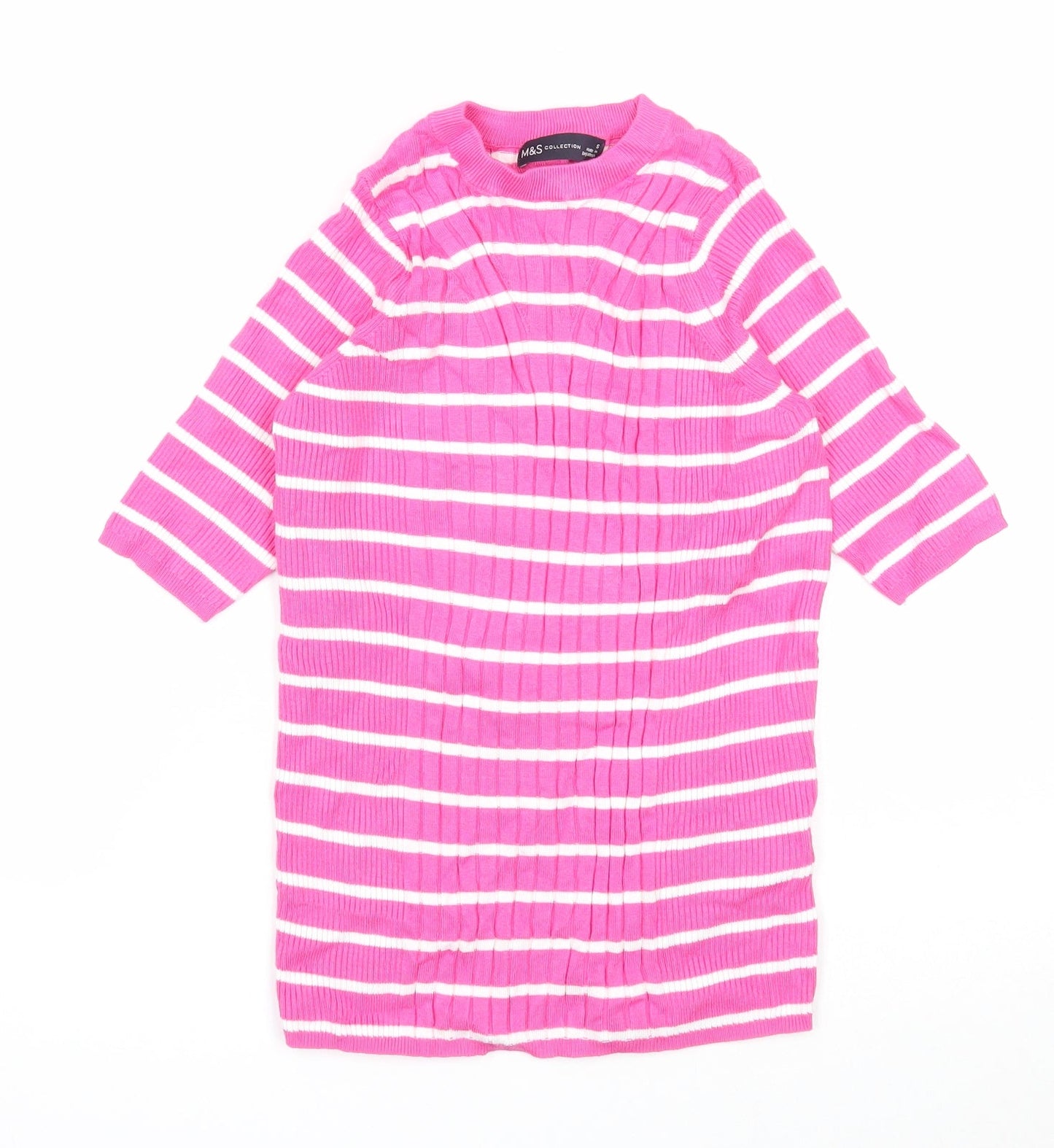Womens UK Size S Marks and Spencer Pink Pullover Jumper