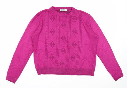 Womens UK Size M Envy Us Pink Pullover Jumper