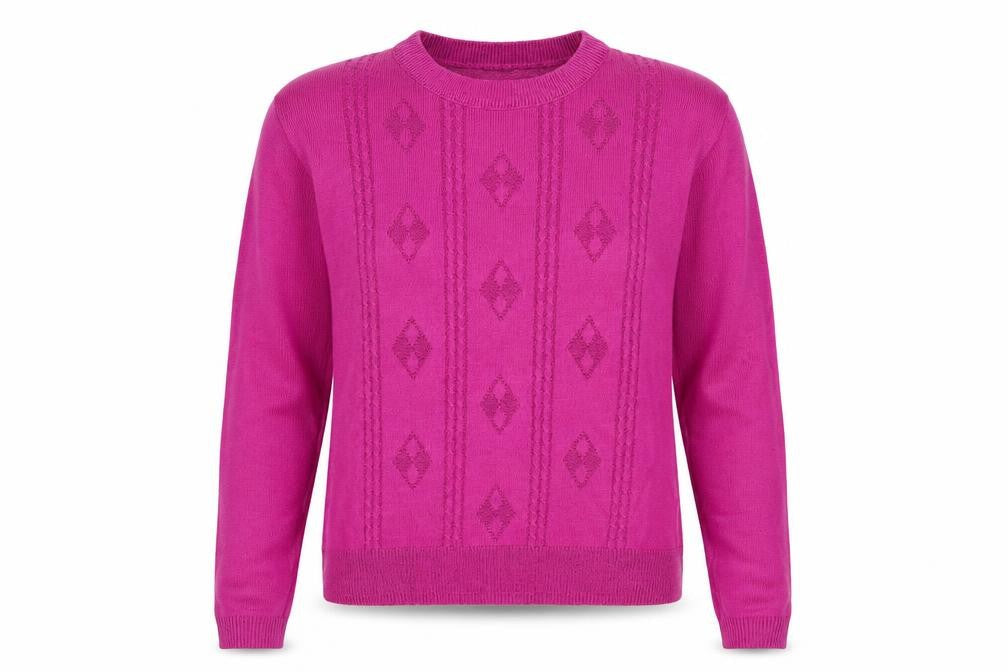 Womens UK Size M Envy Us Pink Pullover Jumper