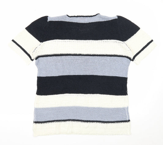 Womens UK Size 12 Slimma Multicoloured Pullover Jumper