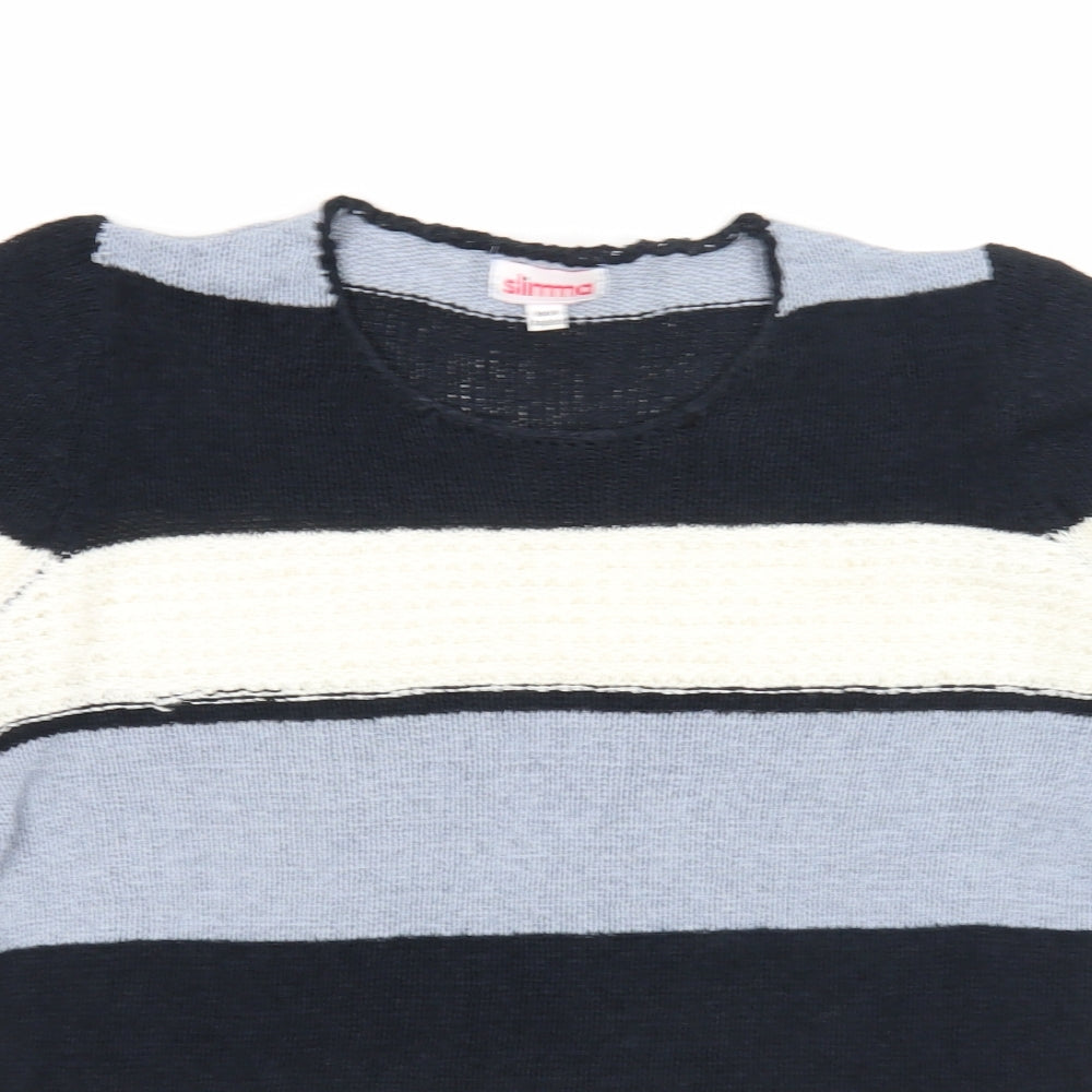 Womens UK Size 12 Slimma Multicoloured Pullover Jumper