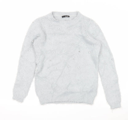 Womens UK Size M Quiz Grey Pullover Jumper