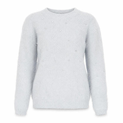 Womens UK Size M Quiz Grey Pullover Jumper