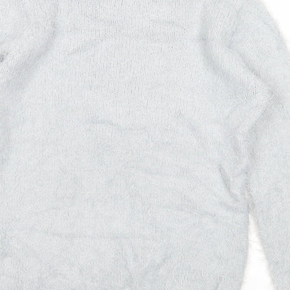 Womens UK Size M Quiz Grey Pullover Jumper