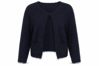Jasmine Womens Blue Roll Neck Polyester Cardigan Jumper Size S