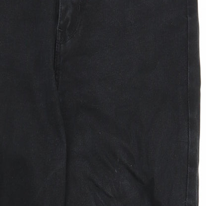 Womens UK Size 29 in Preworn Regular Fit Straight Black Jeans