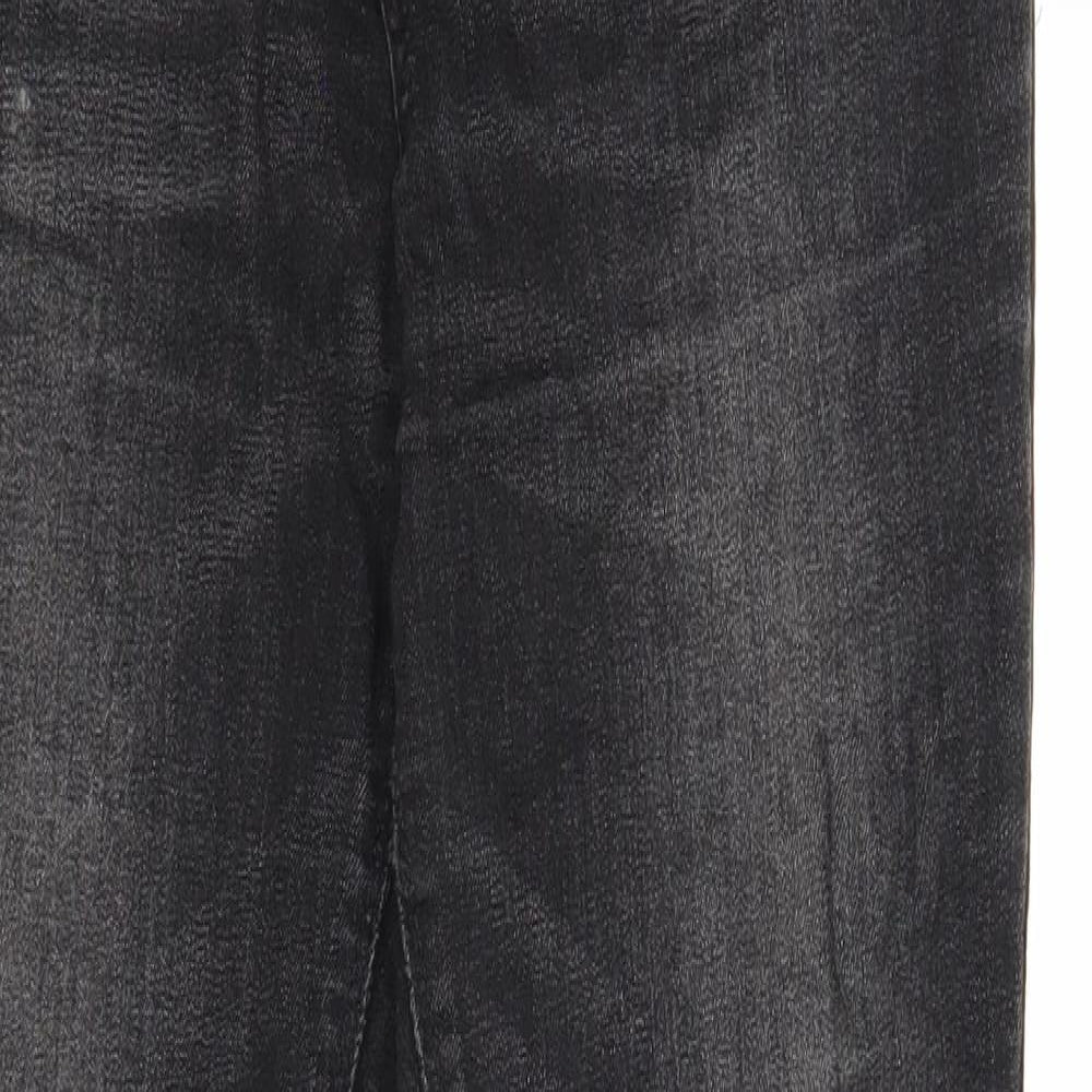 Denim & Co. Womens Black Cotton Skinny Jeans Size 12 Regular Zip