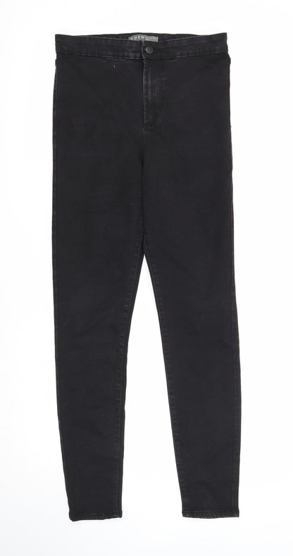 Denim & Co. Womens Black Cotton Skinny Jeans Size 12 Regular Zip
