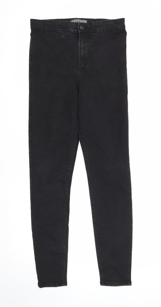 Denim & Co. Womens Black Cotton Skinny Jeans Size 12 Regular Zip