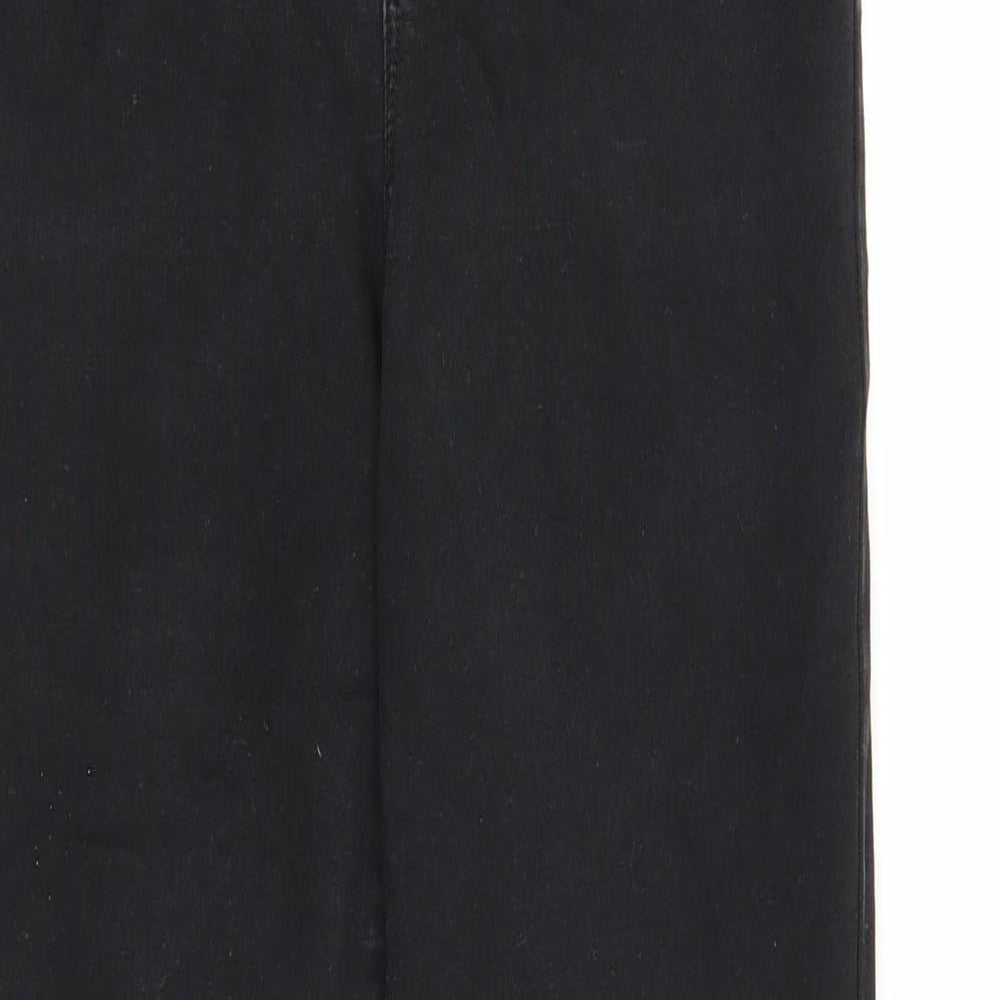 Denim & Co. Womens Black Cotton Skinny Jeans Size 12 Regular Zip