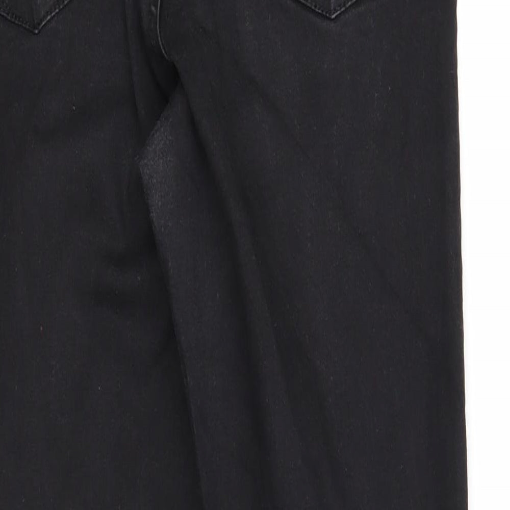 Denim & Co. Womens Black Cotton Skinny Jeans Size 12 Regular Zip