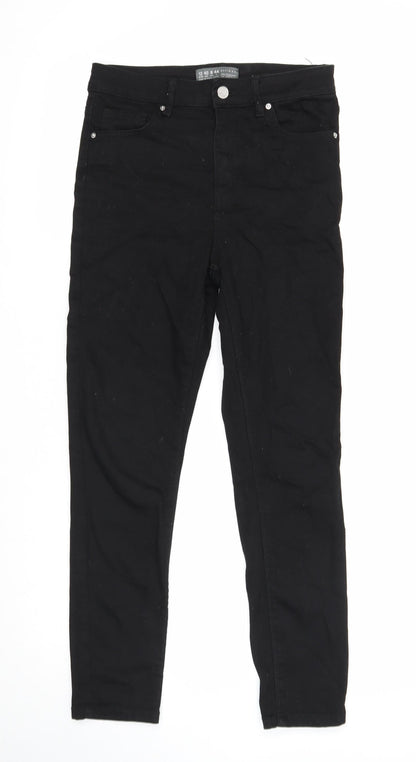 Denim & Co. Womens Black Cotton Skinny Jeans Size 12 Regular Zip