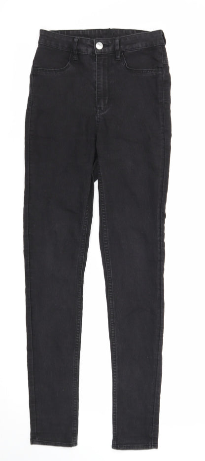 Womens UK Size 8 Divided Regular Fit Skinny Black Jeans