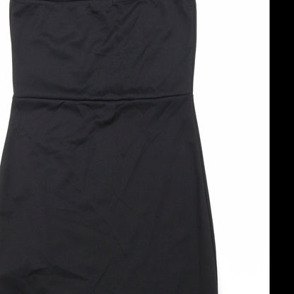 I SAW IT FIRST Womens Black Polyester Mermaid Size 12 Halter Button