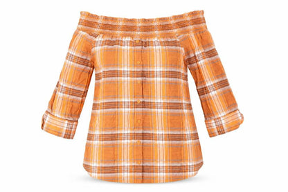Womens UK Size 10 NEXT Orange Basic Blouse